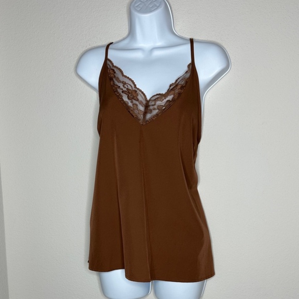 SHEIN Chocolate Brown Top with Elegant Stitching